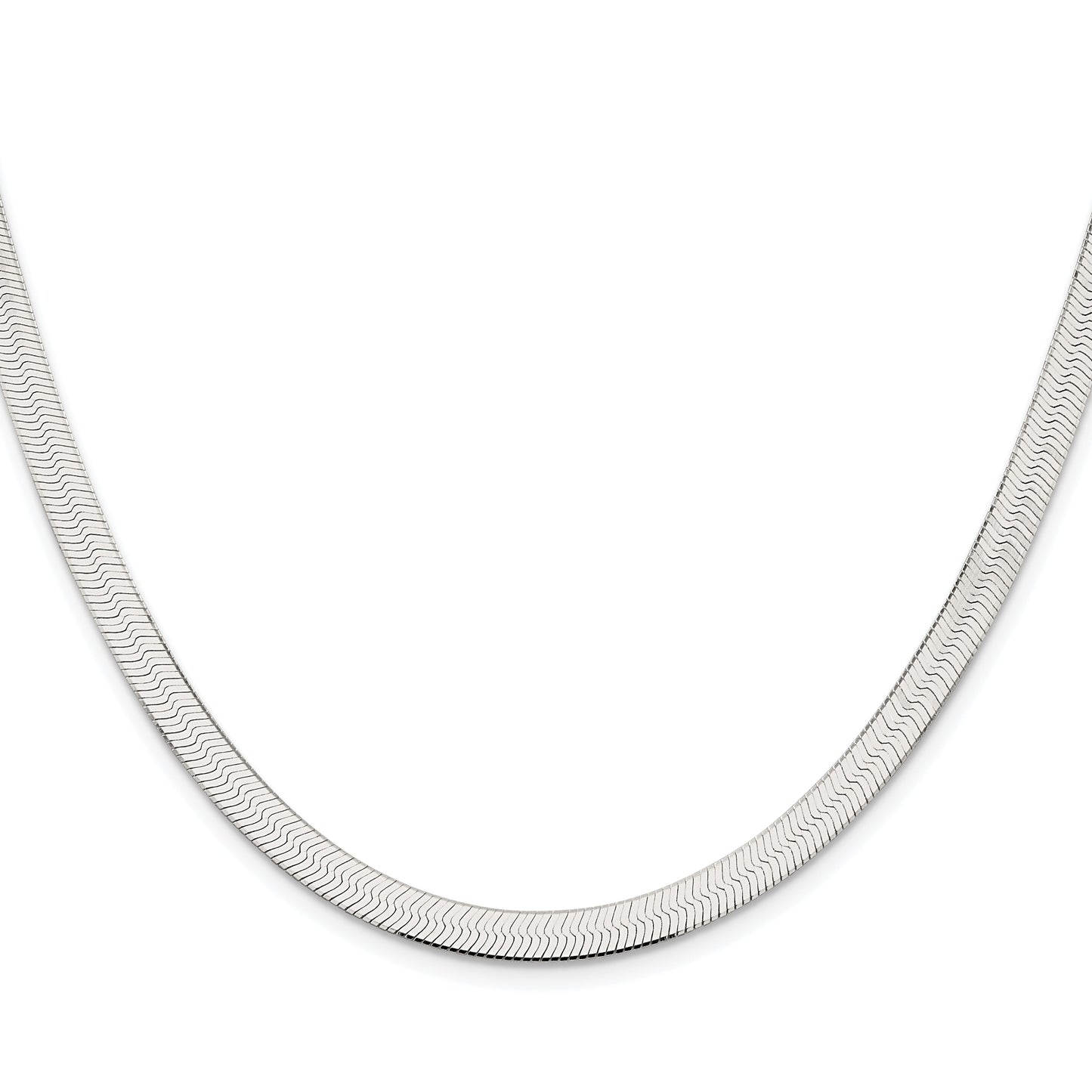 Sterling Silver Rhodium-plated 5.25mm Magic Herringbone Chain