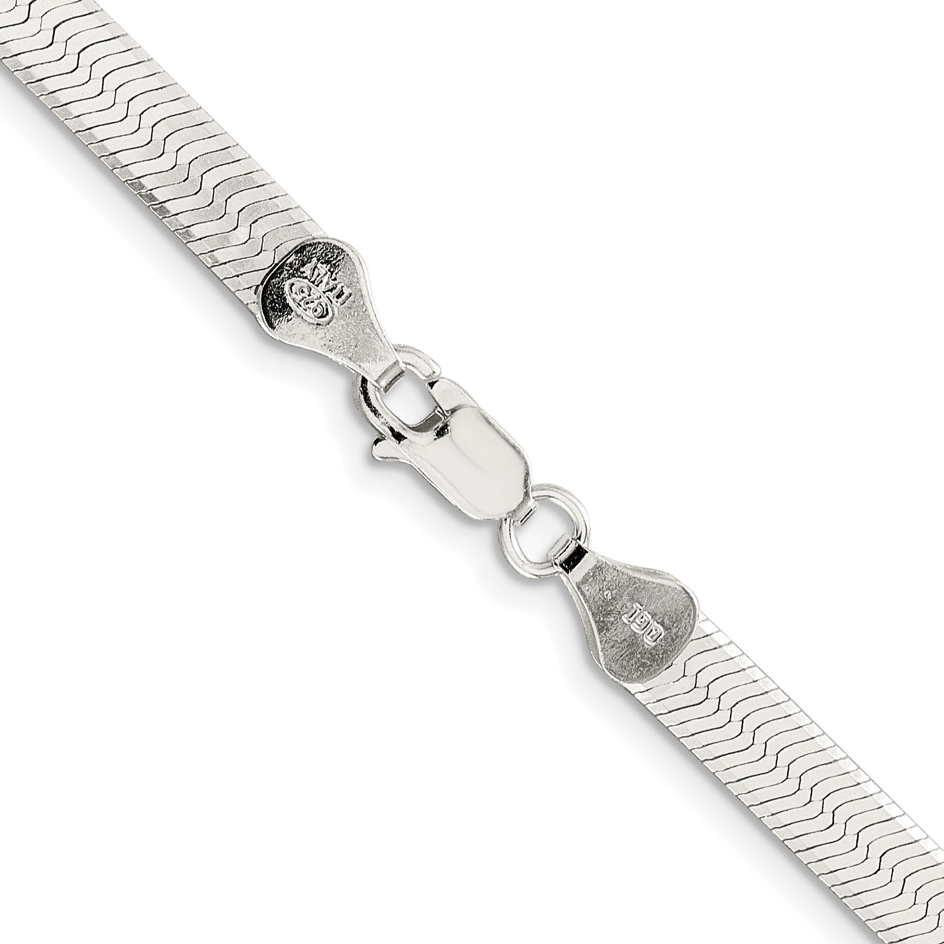Sterling Silver Rhodium-plated 5.25mm Magic Herringbone Chain