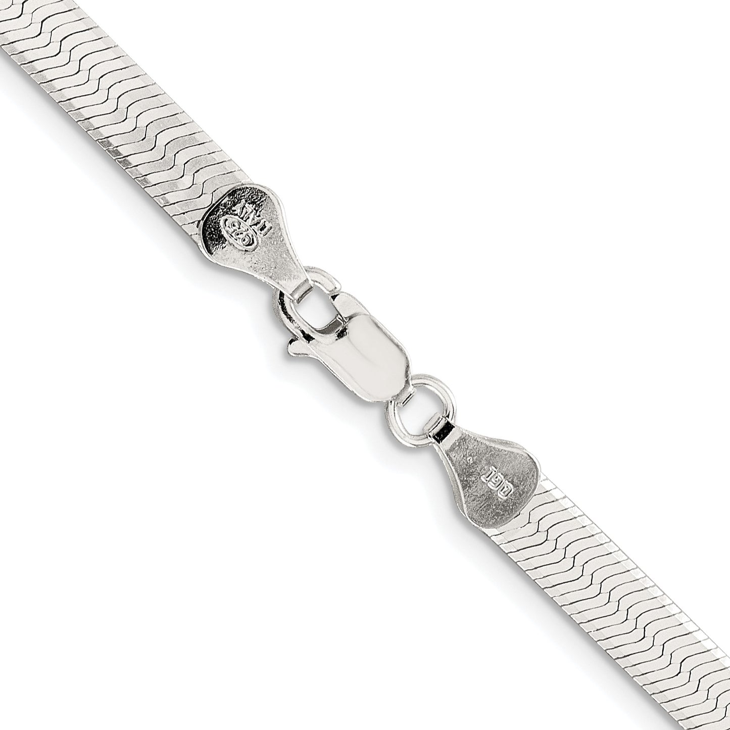 Sterling Silver Rhodium-plated 5.25mm Magic Herringbone Chain