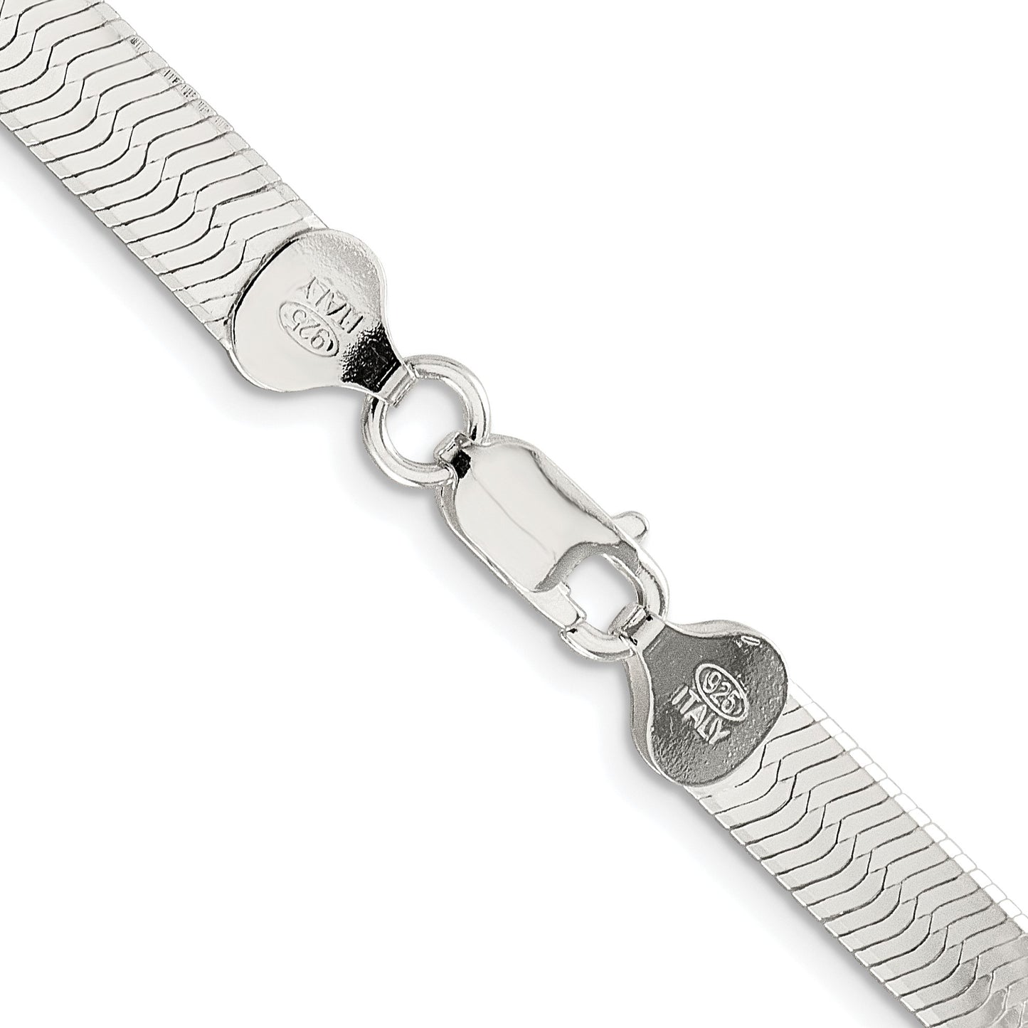 Sterling Silver Rhodium-plated 7.3mm Magic Herringbone Chain