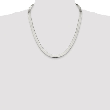 Sterling Silver Rhodium-plated 8mm Magic Herringbone Chain