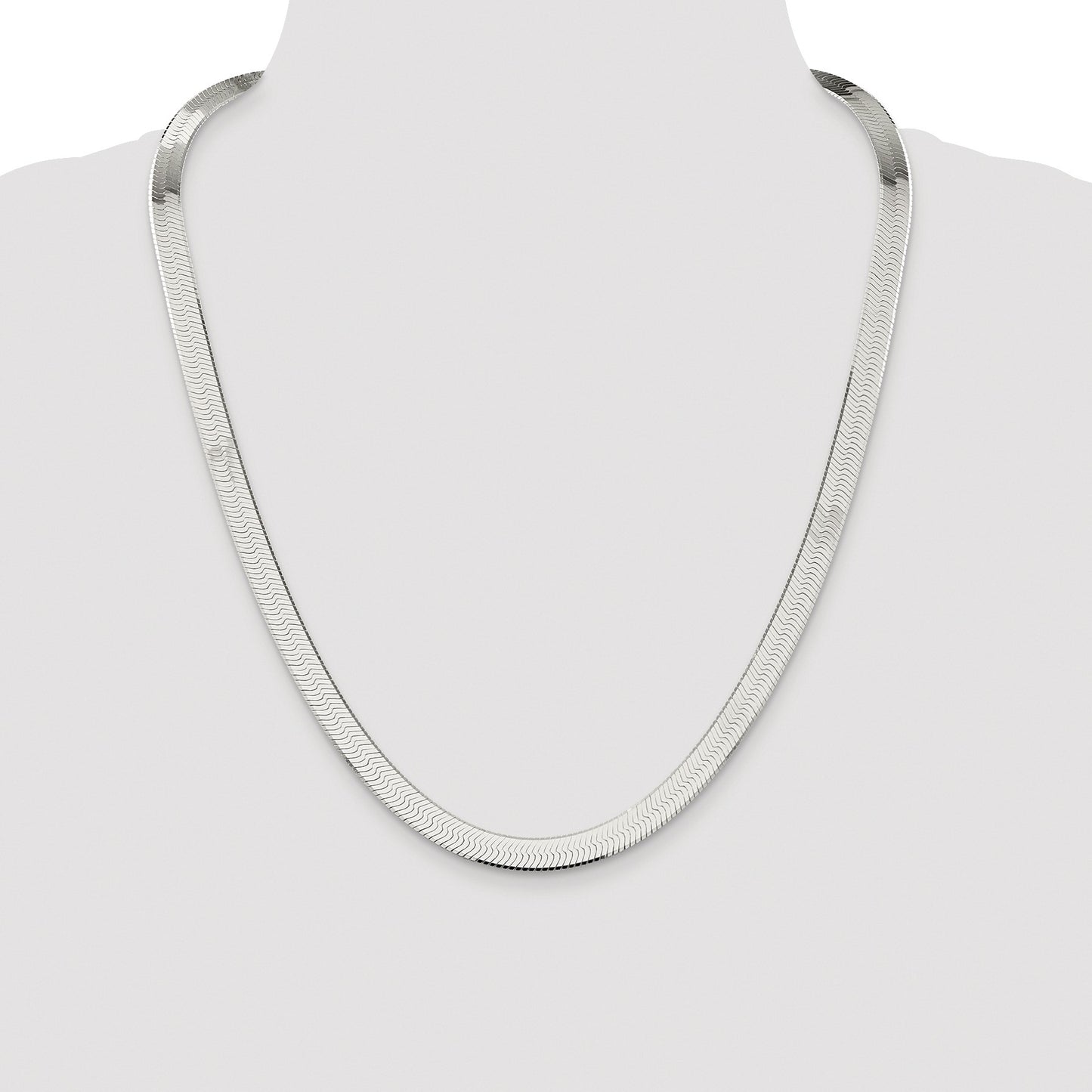 Sterling Silver Rhodium-plated 8mm Magic Herringbone Chain