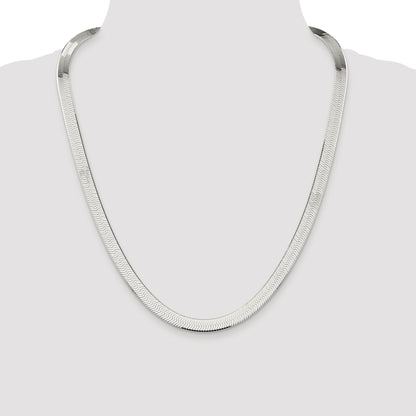 Sterling Silver Rhodium-plated 8mm Magic Herringbone Chain