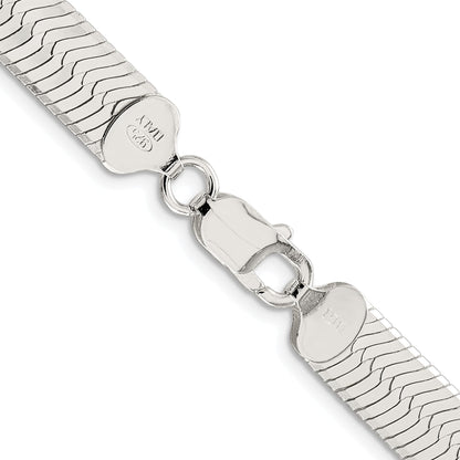 Sterling Silver Rhodium-plated 8.75mm Magic Herringbone Chain