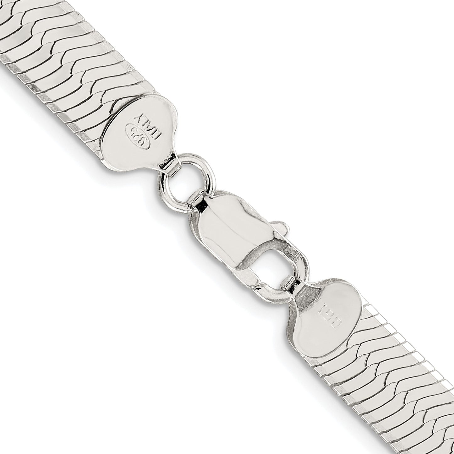 Sterling Silver Rhodium-plated 8.75mm Magic Herringbone Chain