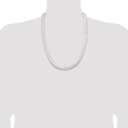 Sterling Silver Rhodium-plated 10.5mm Magic Herringbone Chain