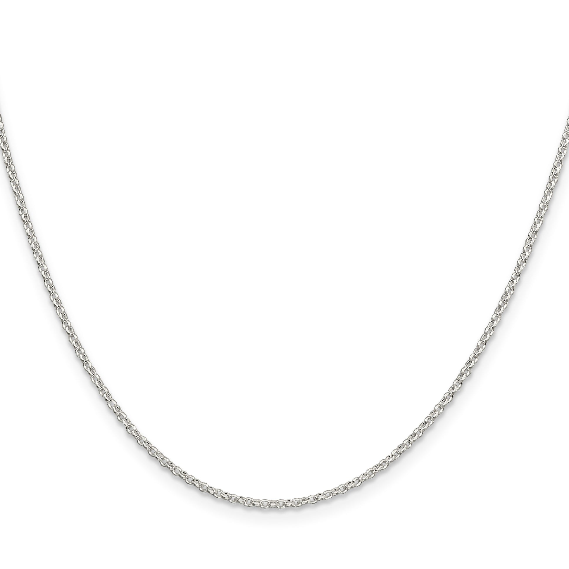 Sterling Silver 1.5mm Diamond-cut Rolo Cable Chain