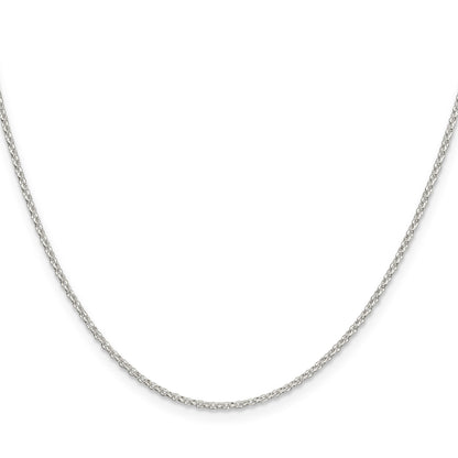 Sterling Silver 1.5mm Diamond-cut Rolo Cable Chain
