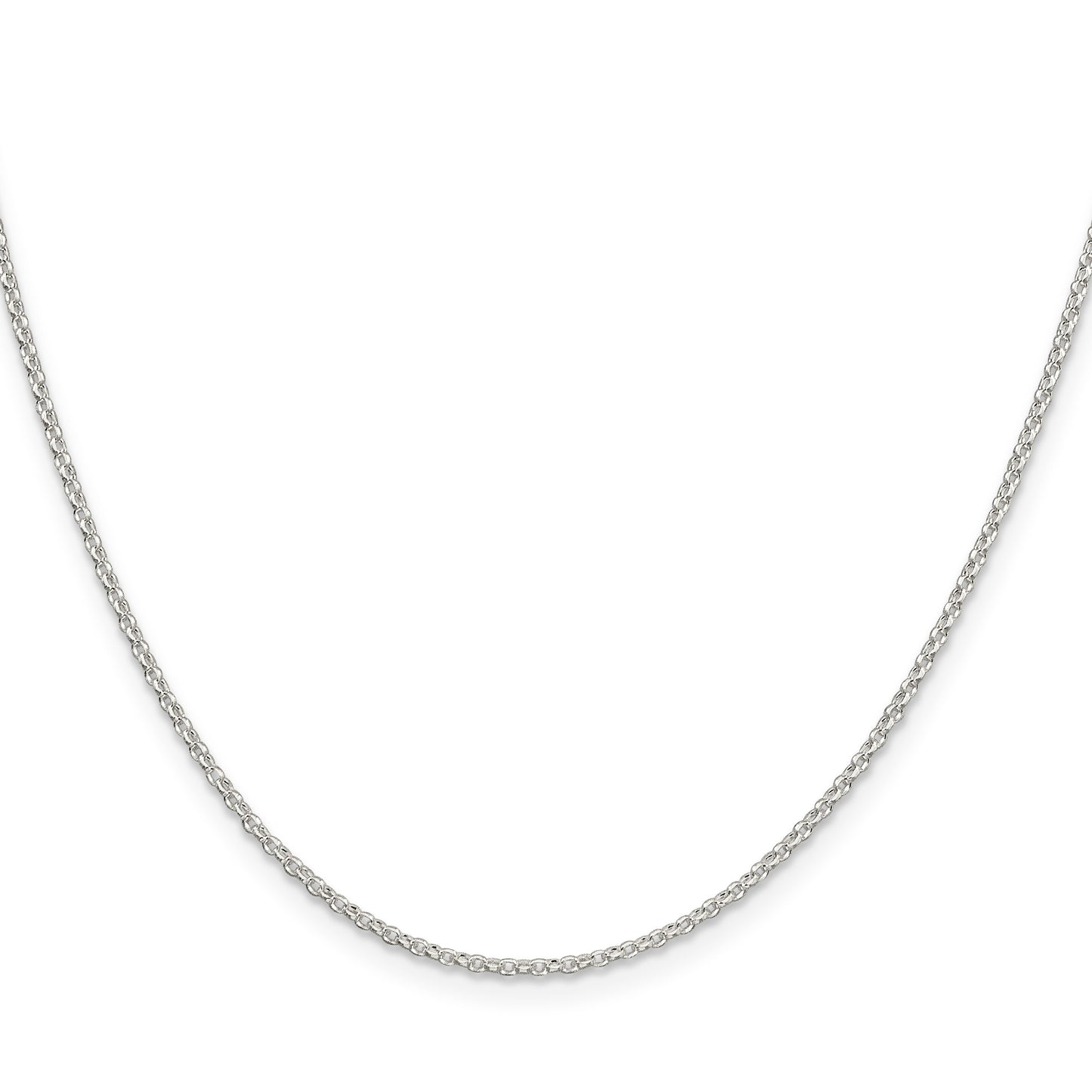 Sterling Silver 1.5mm Diamond-cut Rolo Cable Chain