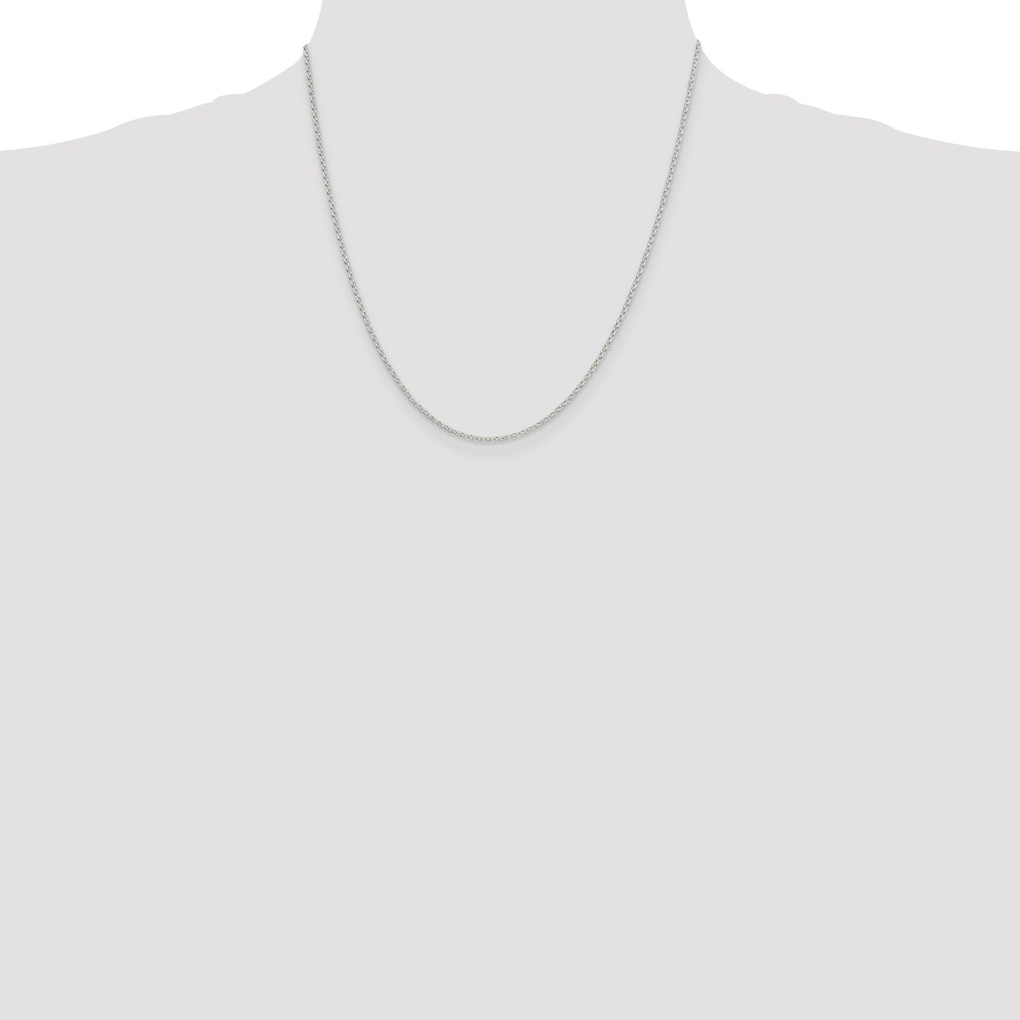Sterling Silver 1.5mm Diamond-cut Rolo Cable Chain