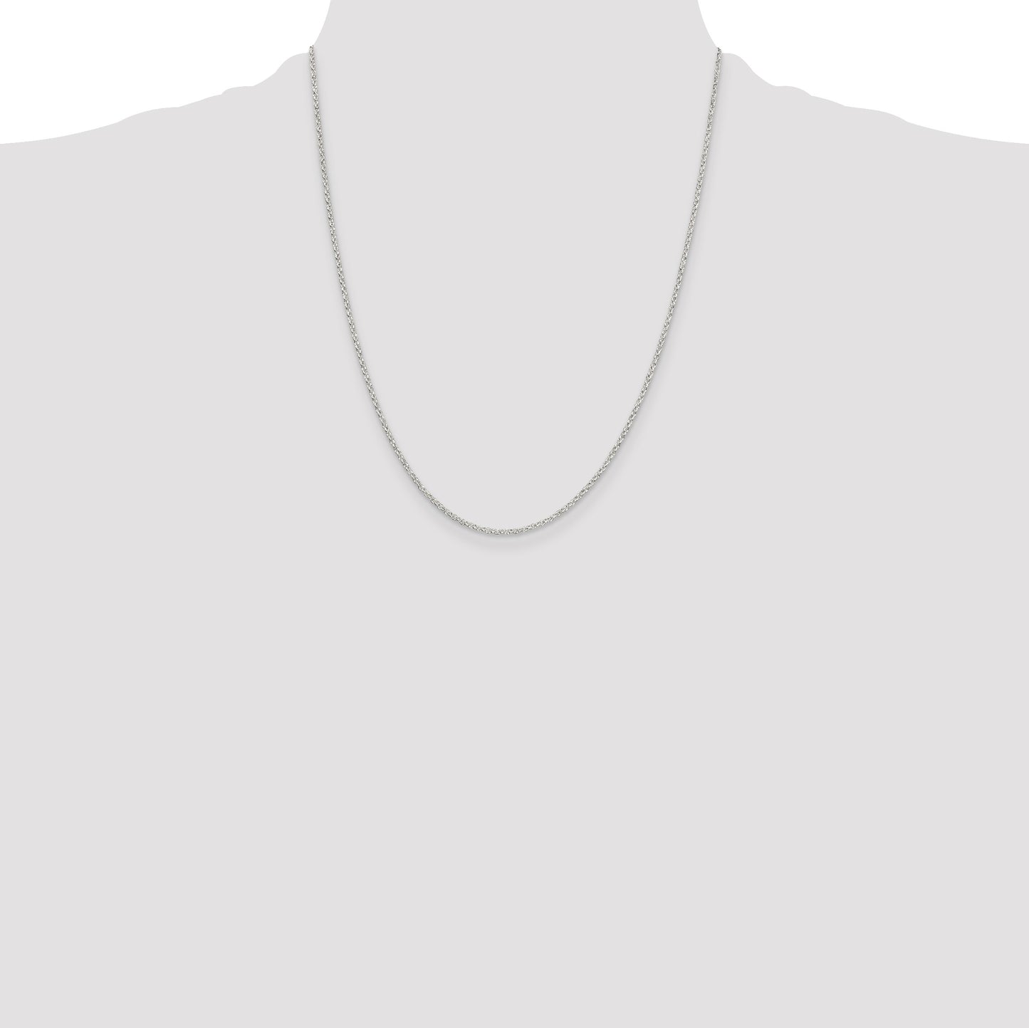 Sterling Silver 1.5mm Diamond-cut Rolo Cable Chain