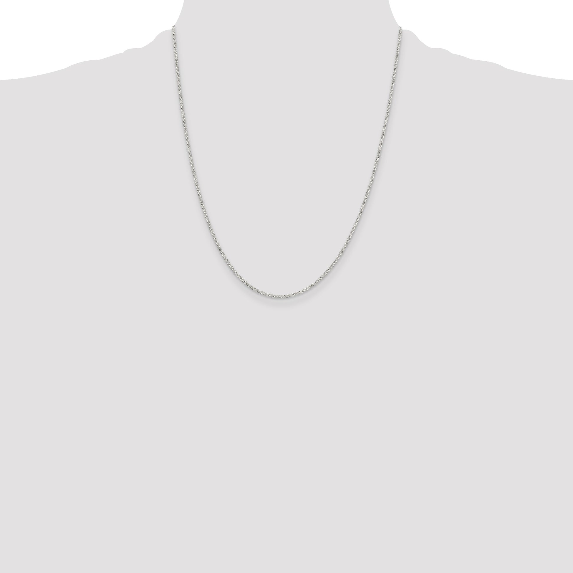 Sterling Silver 1.5mm Diamond-cut Rolo Cable Chain