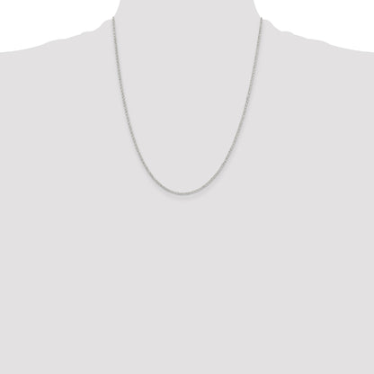 Sterling Silver 1.5mm Diamond-cut Rolo Cable Chain