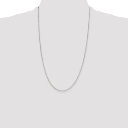 Sterling Silver 1.5mm Diamond-cut Rolo Cable Chain