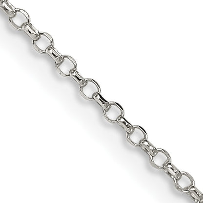 Sterling Silver 1.5mm Diamond-cut Rolo Cable Chain