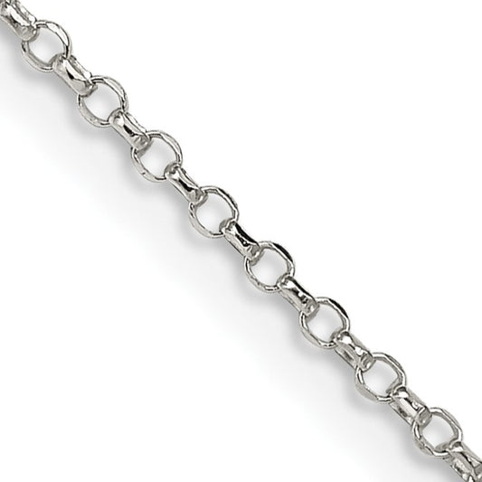 Sterling Silver 1.5mm Diamond-cut Rolo Cable Chain