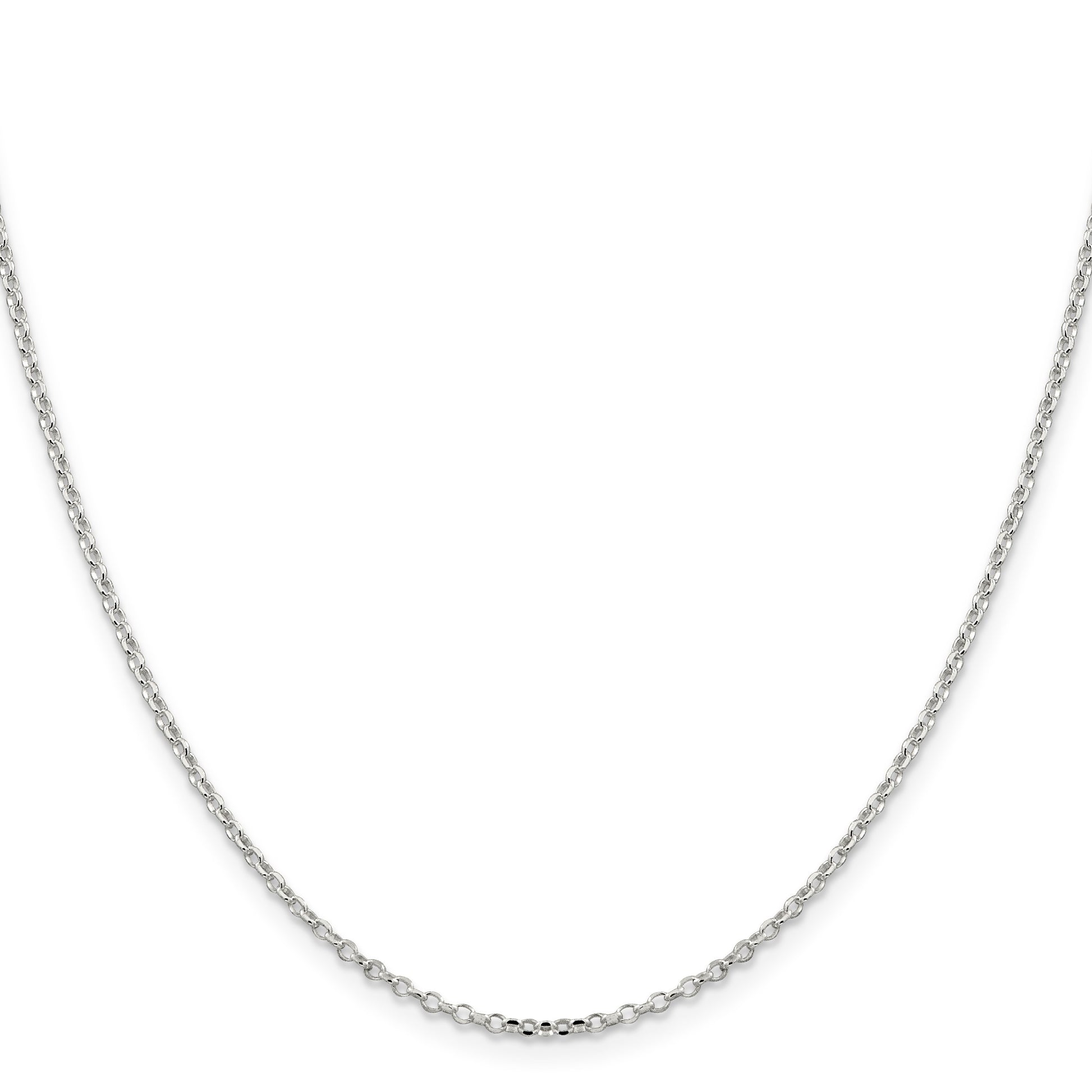 Sterling Silver 1.75mm Diamond-cut Rolo Cable Chain