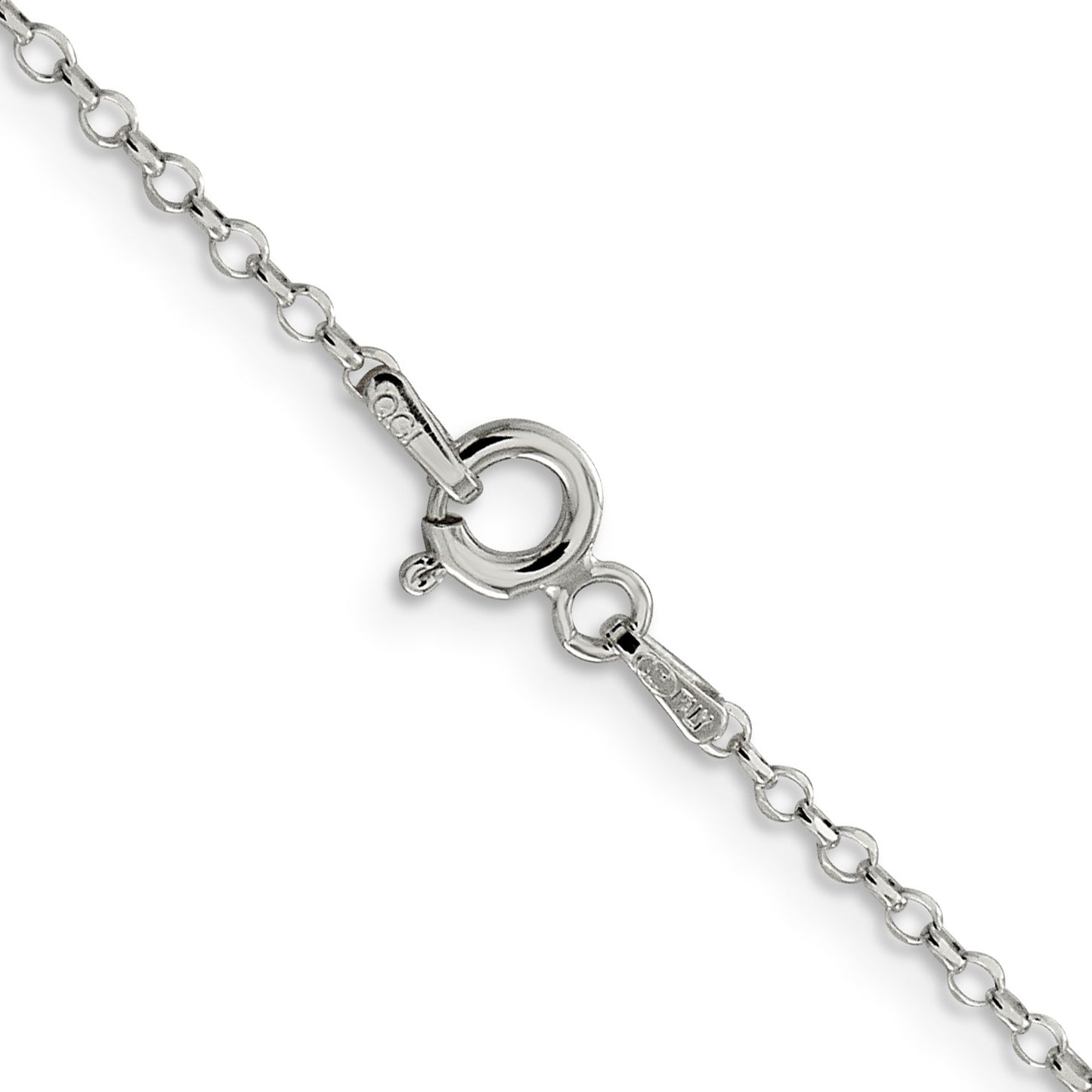 Sterling Silver 1.75mm Diamond-cut Rolo Cable Chain
