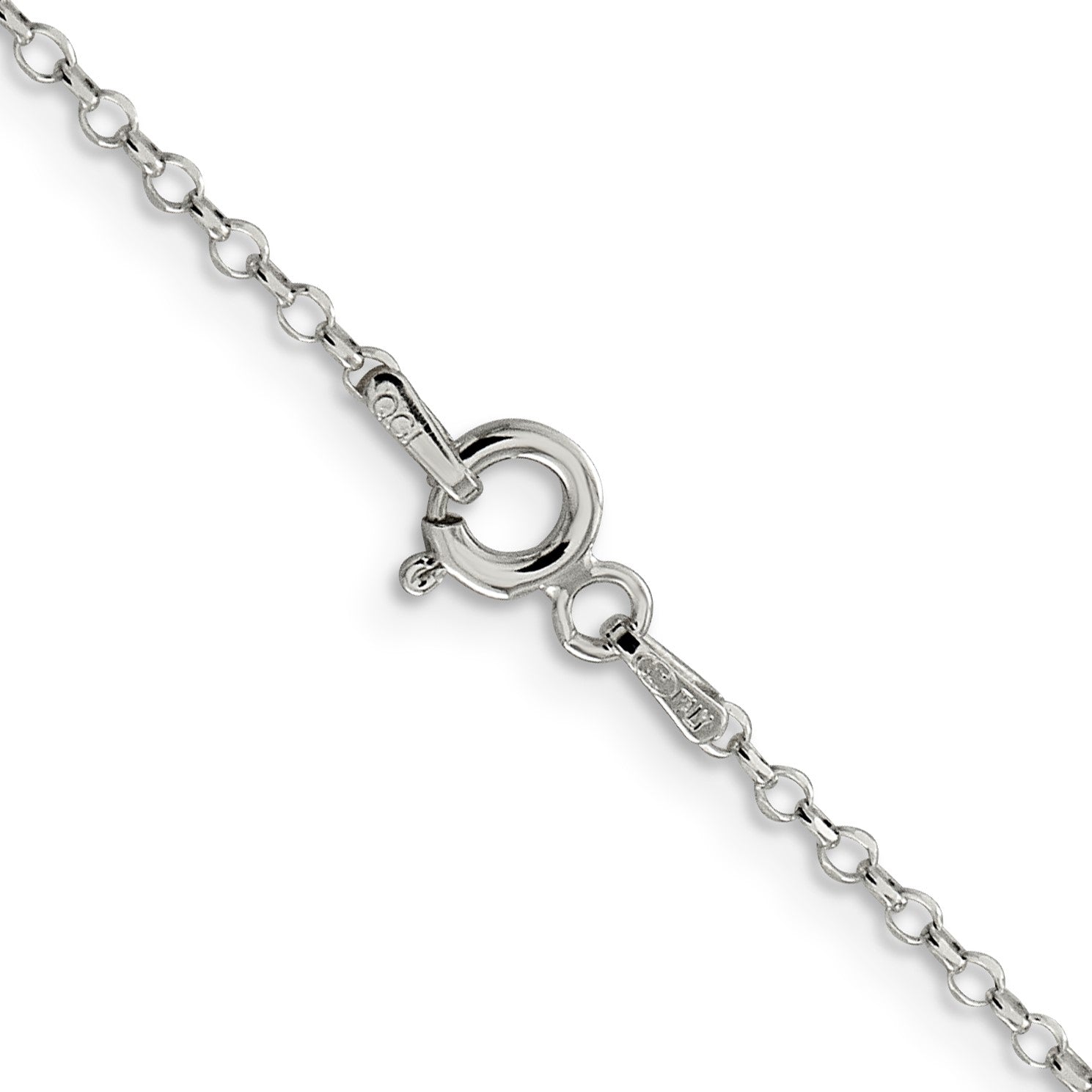 Sterling Silver 1.75mm Diamond-cut Rolo Cable Chain