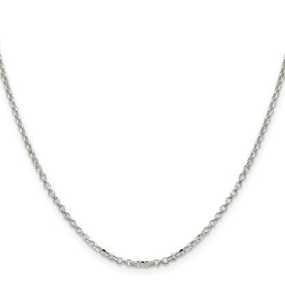 Sterling Silver 2.2mm Diamond-cut Rolo Cable Chain