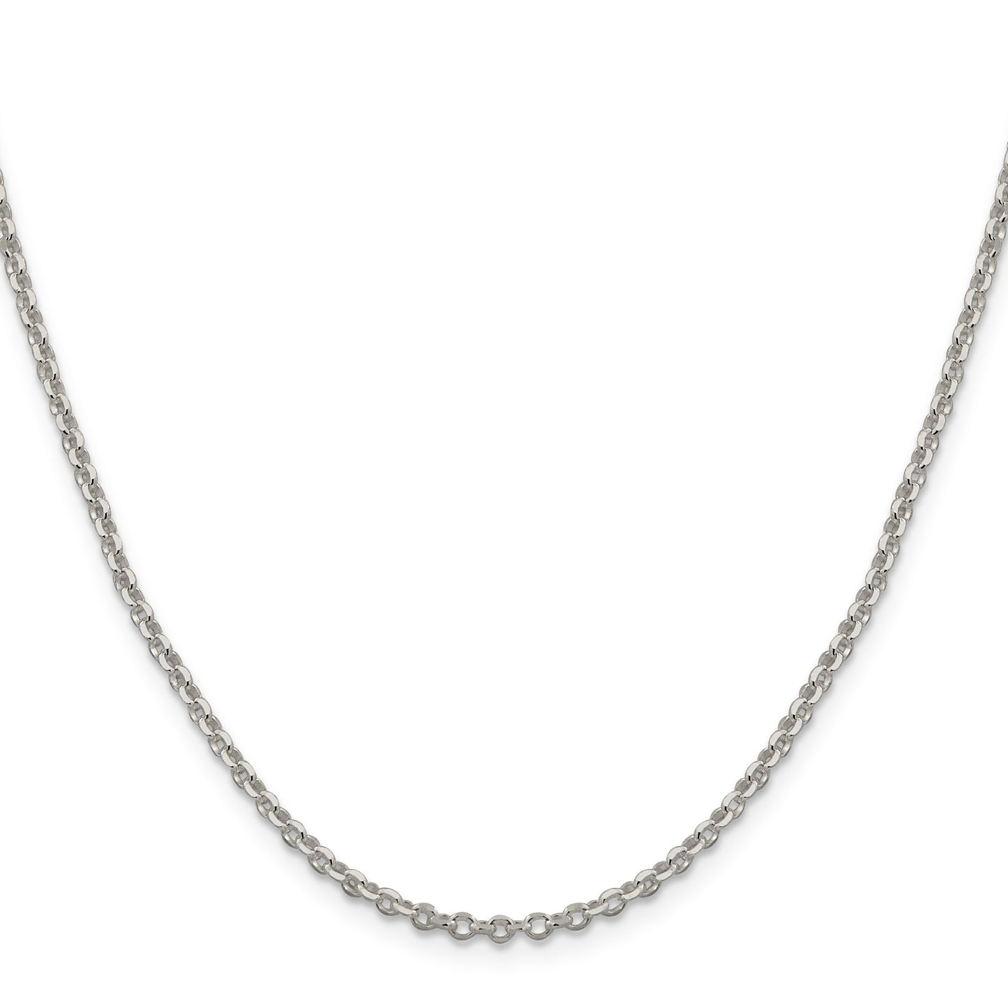 Sterling Silver 2.6mm Diamond-cut Rolo Cable Chain