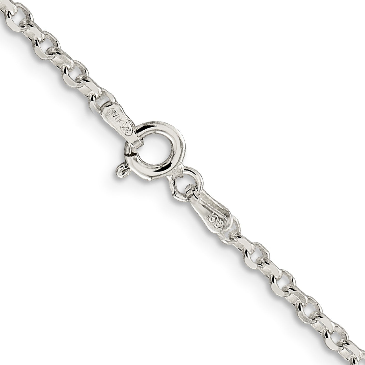 Sterling Silver 2.6mm Diamond-cut Rolo Cable Chain