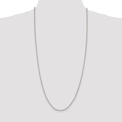 Sterling Silver 2.6mm Diamond-cut Rolo Cable Chain