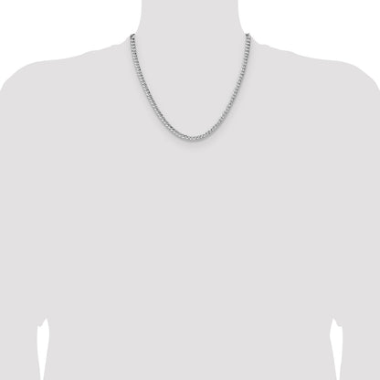 Sterling Silver 4.75mm Hammered Curb Chain