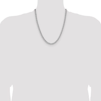 Sterling Silver 4.75mm Hammered Curb Chain