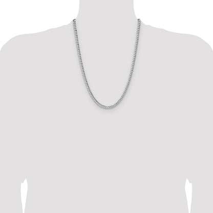 Sterling Silver 4.75mm Hammered Curb Chain