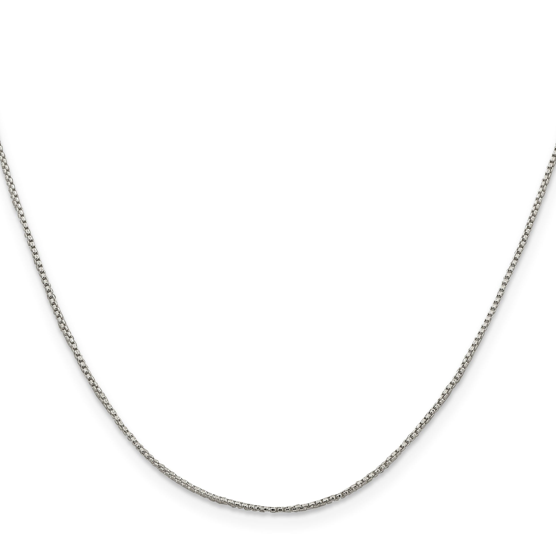 Sterling Silver 1mm Round Box Chain w/4in ext.