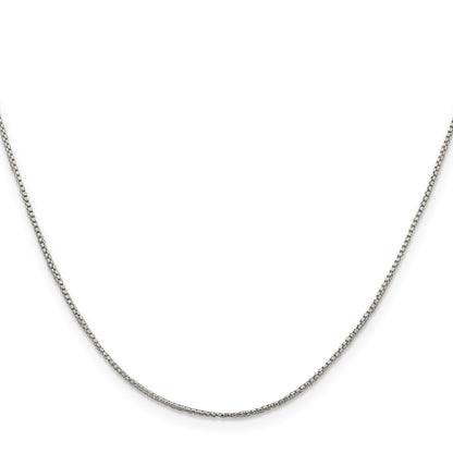 Sterling Silver 1mm Round Box Chain w/4in ext.