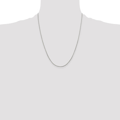 Sterling Silver 1mm Round Box Chain w/4in ext.