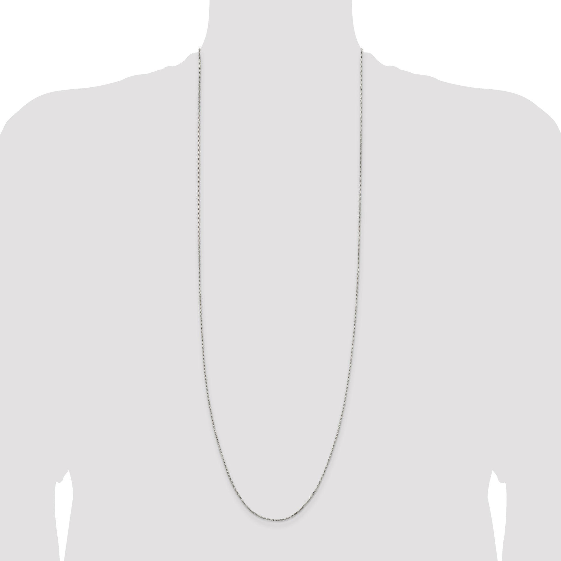Sterling Silver 1mm Round Box Chain