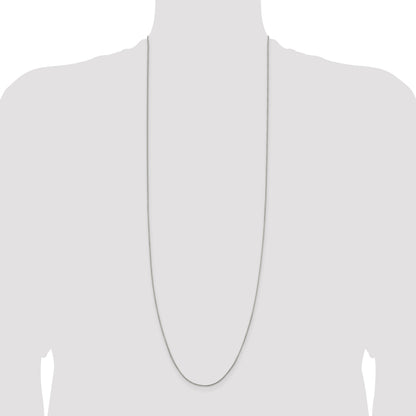 Sterling Silver 1mm Round Box Chain