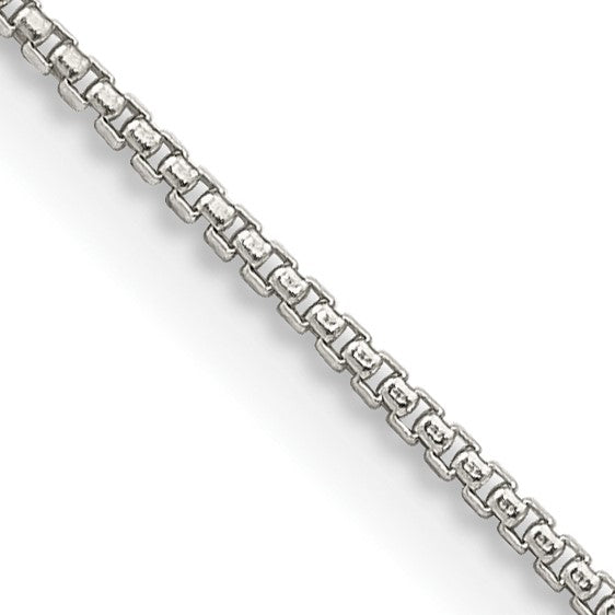 Sterling Silver 1mm Round Box Chain w/4in ext.