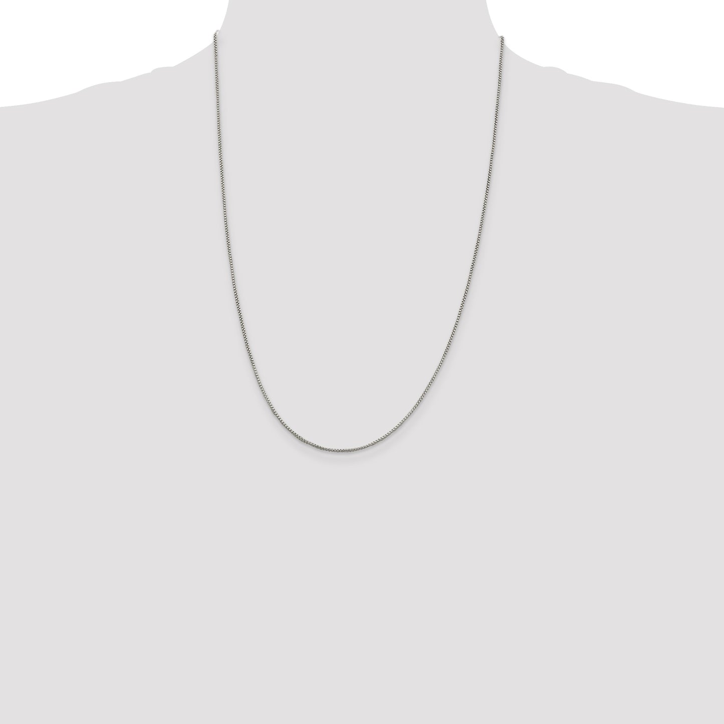 Sterling Silver 1.25mm Round Box Chain