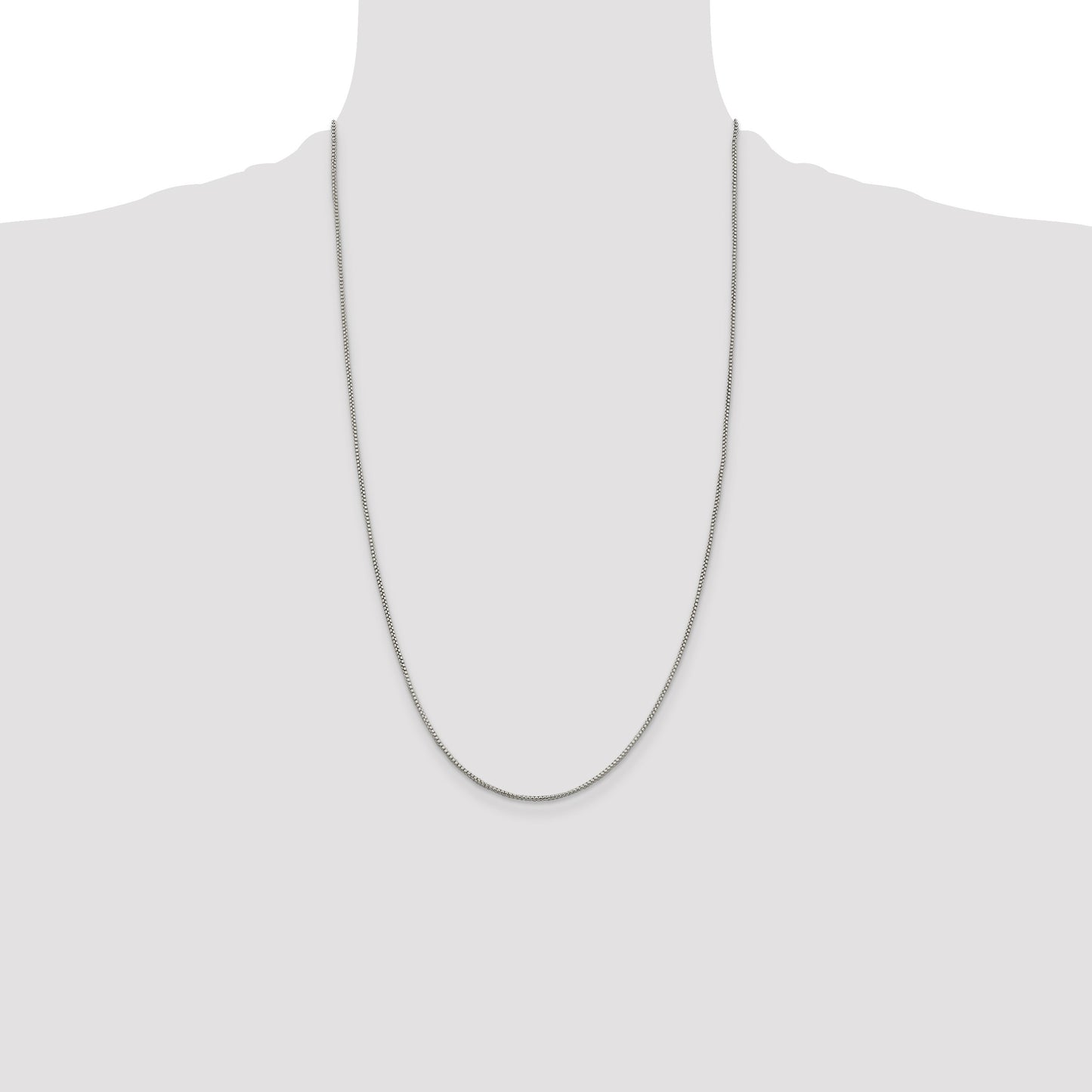 Sterling Silver 1.25mm Round Box Chain