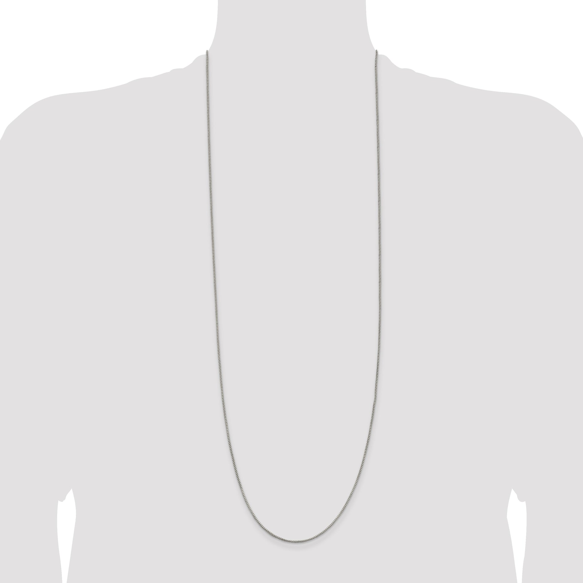 Sterling Silver 1.25mm Round Box Chain