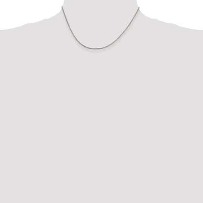 Sterling Silver Rhodium-plated 1.25mm Round Box Chain