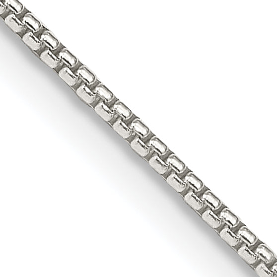 Sterling Silver 1.25mm Round Box Chain w/2in ext.
