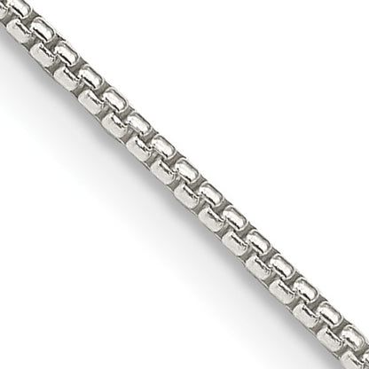 Sterling Silver 1.25mm Round Box Chain w/4in ext.