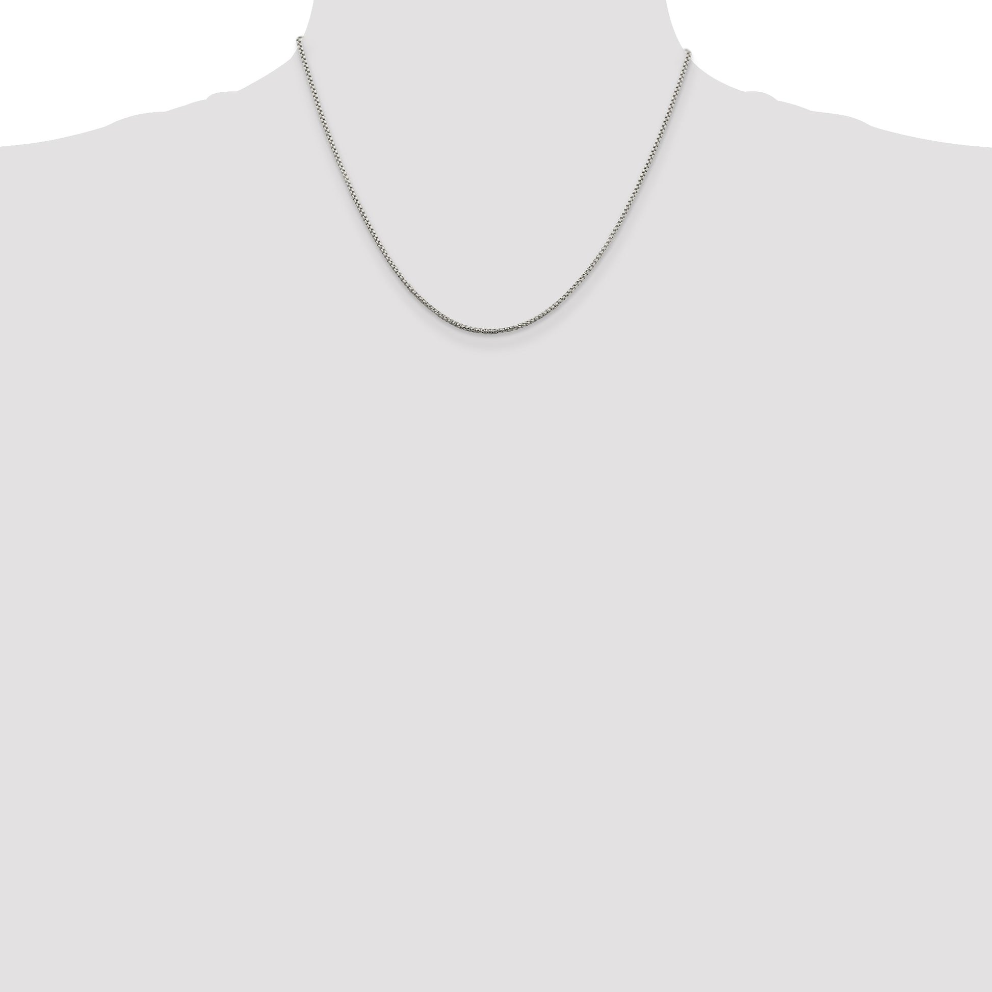 Sterling Silver 1.5mm Round Box Chain