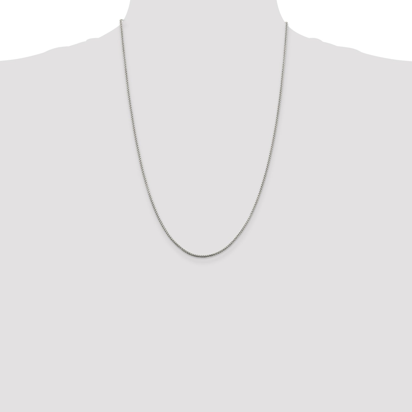 Sterling Silver 1.5mm Round Box Chain