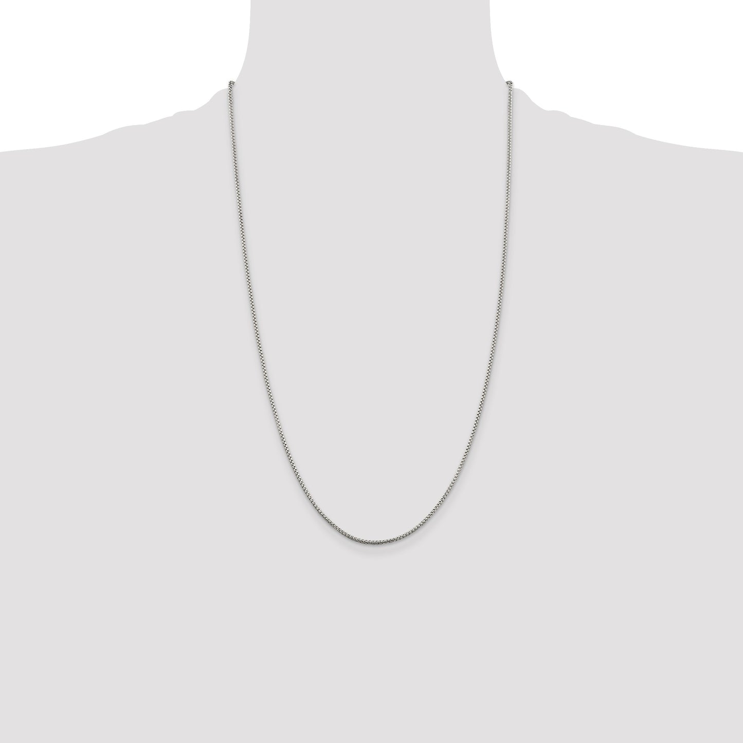 Sterling Silver 1.5mm Round Box Chain