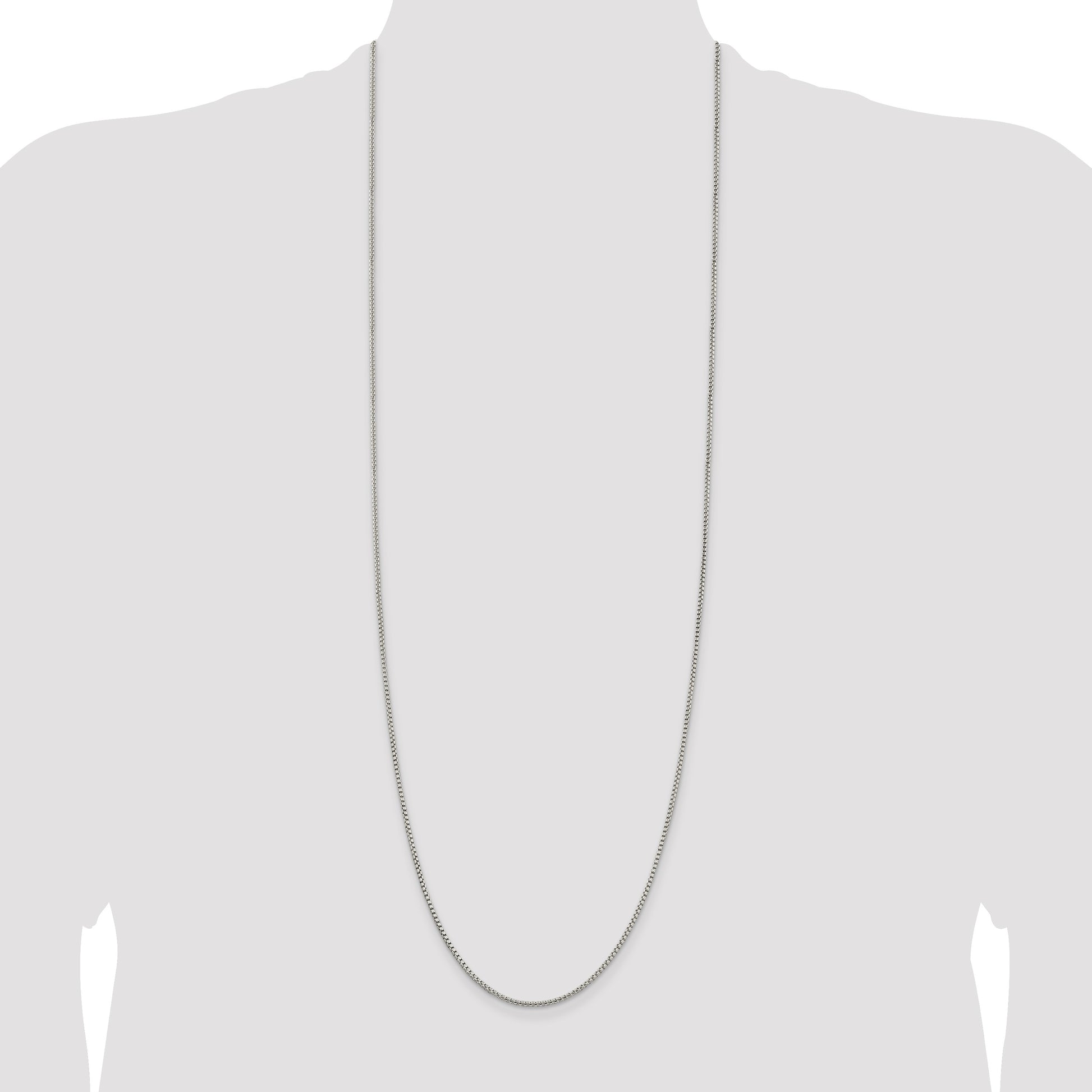 Sterling Silver 1.75mm Round Box Chain