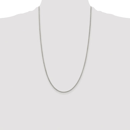 Sterling Silver Rhodium-plated 1.75mm Round Box Chain