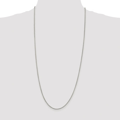 Sterling Silver Rhodium-plated 1.75mm Round Box Chain