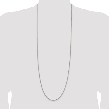 Sterling Silver Rhodium-plated 1.75mm Round Box Chain
