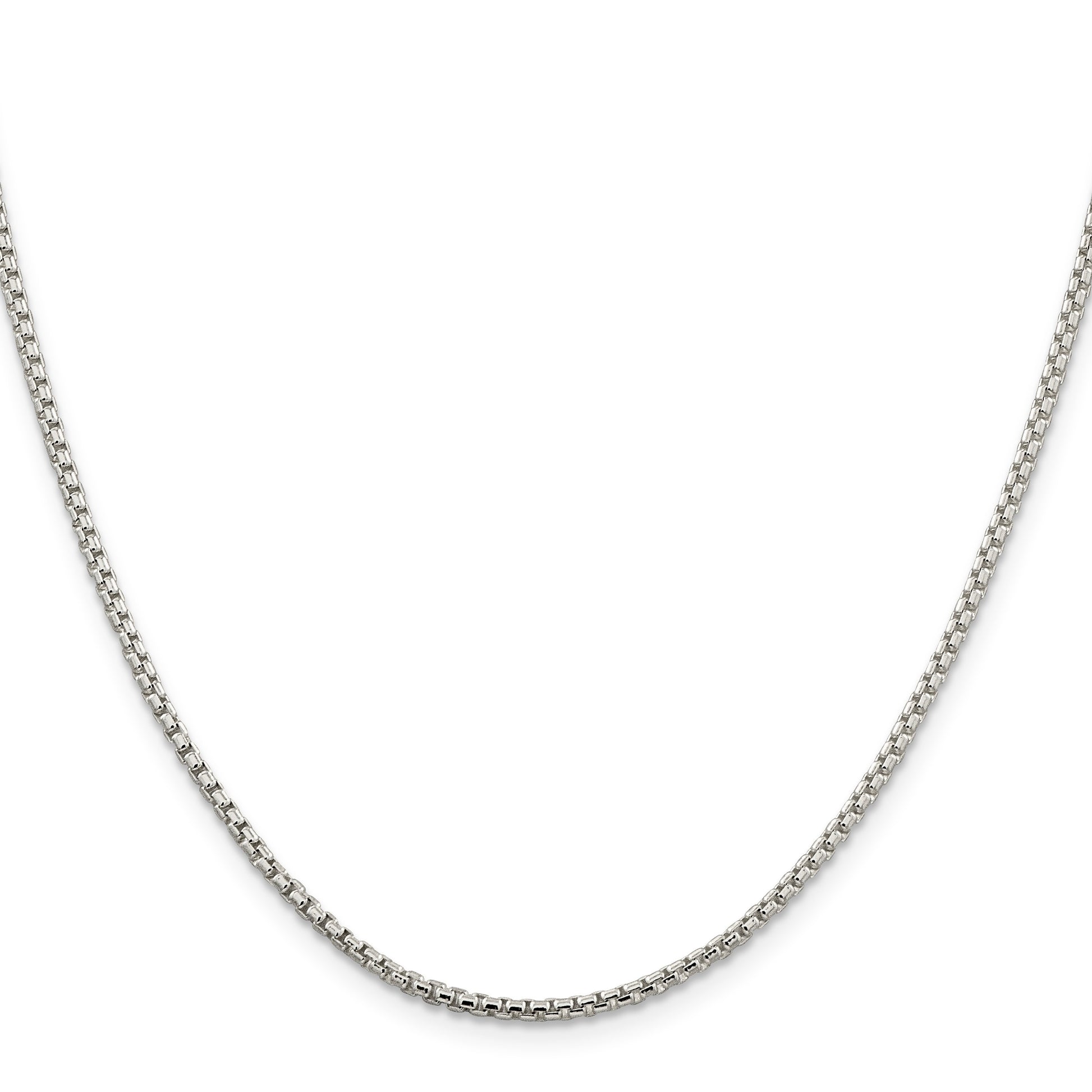 Sterling Silver 2mm Round Box Chain